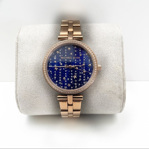 Michael Kors Maci 3 Hand Rose Gold-Tone Watch - Picture 7 of 11